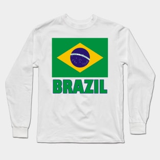 The Pride of Brazil - Brazilian Flag Design Long Sleeve T-Shirt